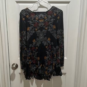 Free People - Open back Tunic with floral detail